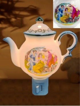 Porcelain Teapot Night Light With Gift Box